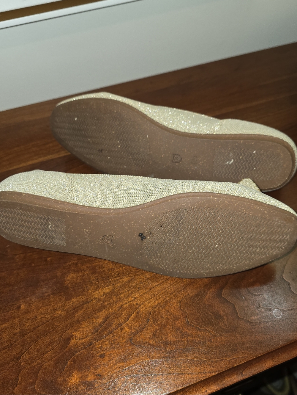Rothy's Gold Floral Appliqué Ballet Flats - Picture 6 of 7